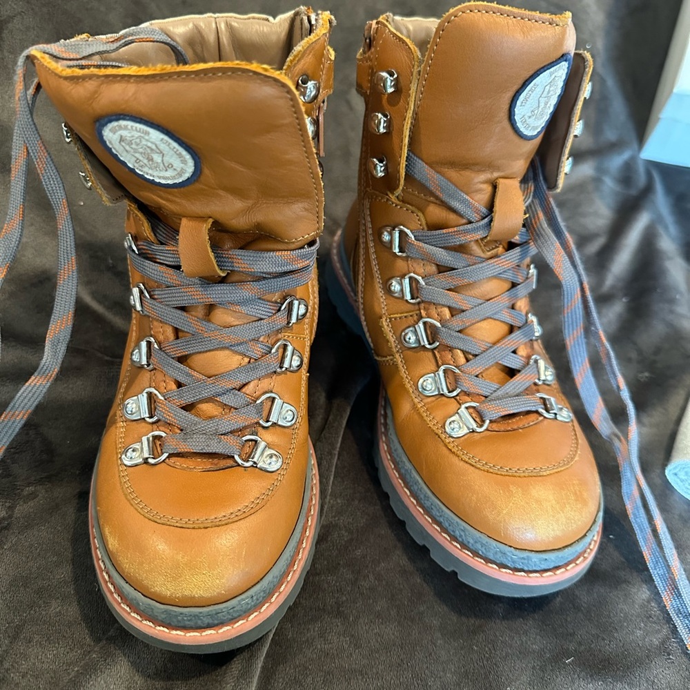 Brunello Cucinelli Little Boys Brown Leather Hiking Boots - Picture 10 of 11